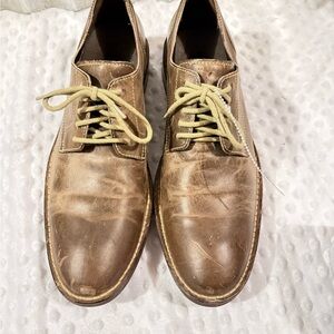 Cole Haan Distressed Brown Leather Oxfords